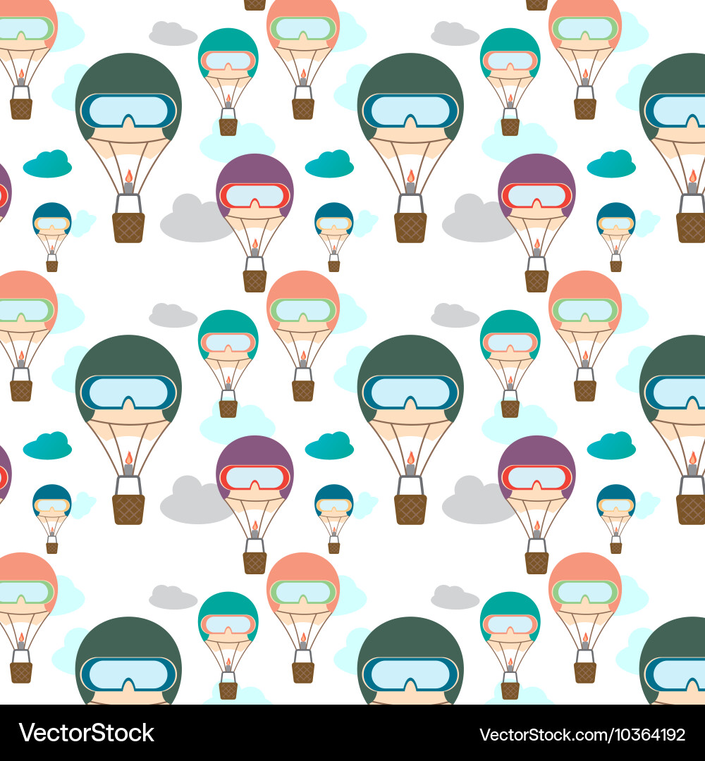 Seamless pattern with clouds and different colors Vector Image