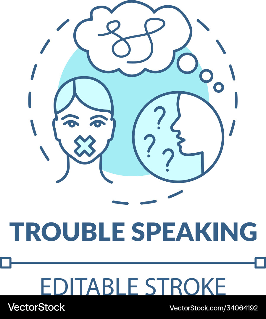 https://cdn.vectorstock.com/i/1000v/41/92/speech-difficulty-concept-icon-vector-34064192.jpg