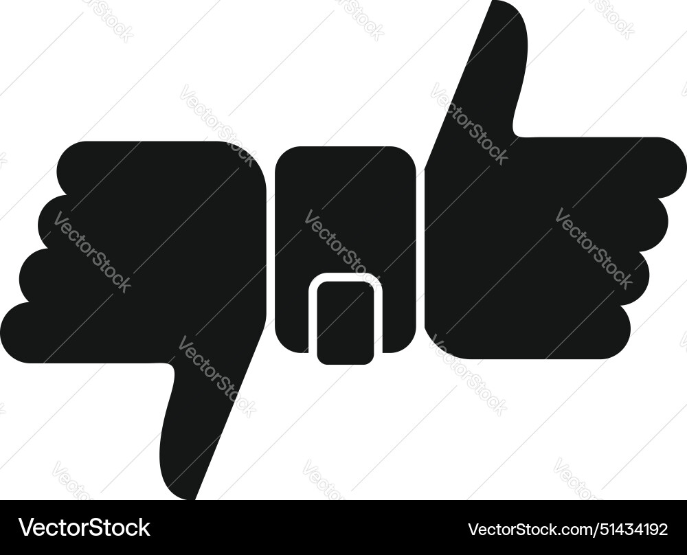 Thumbs up and down icon Royalty Free Vector Image