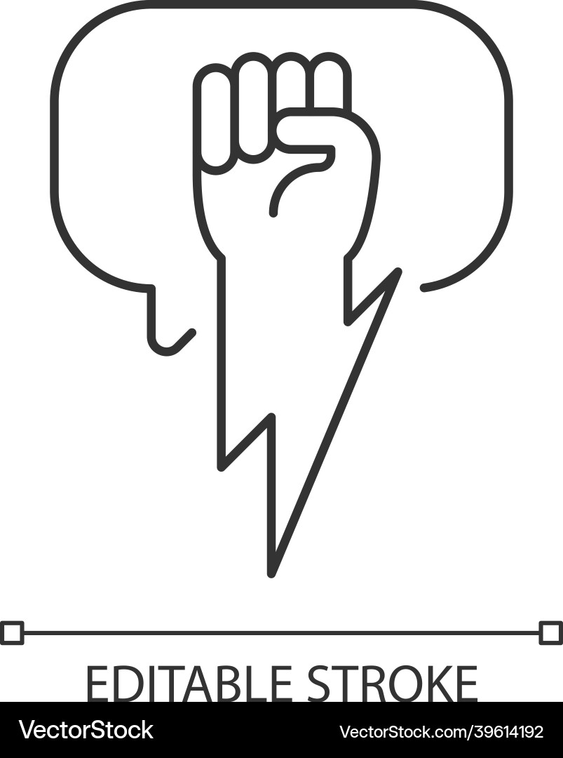 Using strong arguments linear icon Using strong arguments linear icon Vector Image