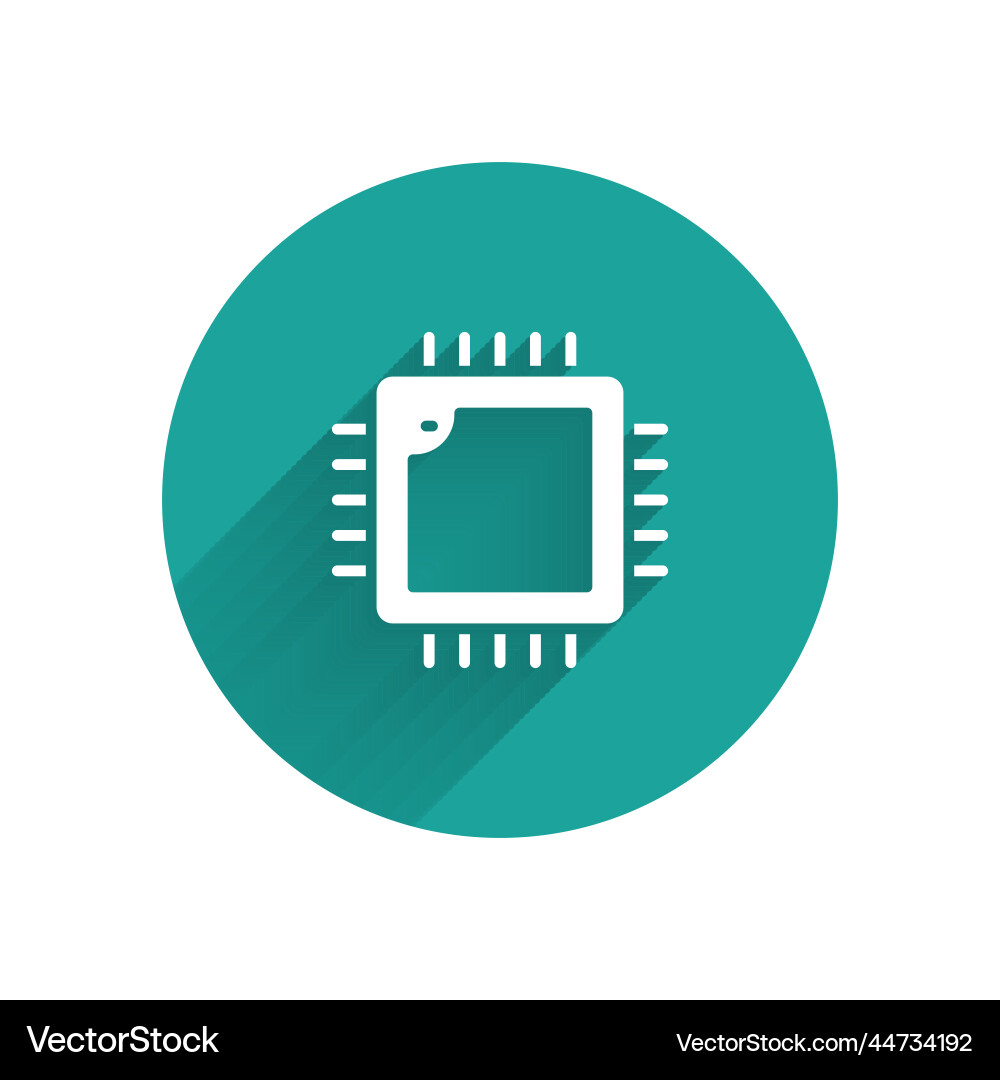 White computer processor with microcircuits cpu White computer processor with microcircuits cpu vector image