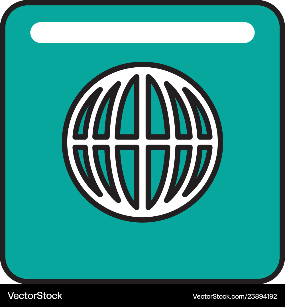 World connection button Vector Image