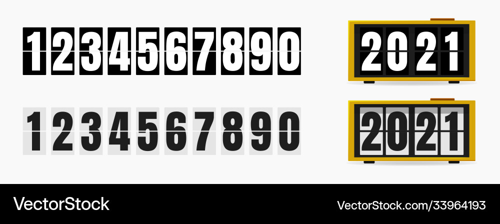 A flip clock with set A flip clock with set vector image