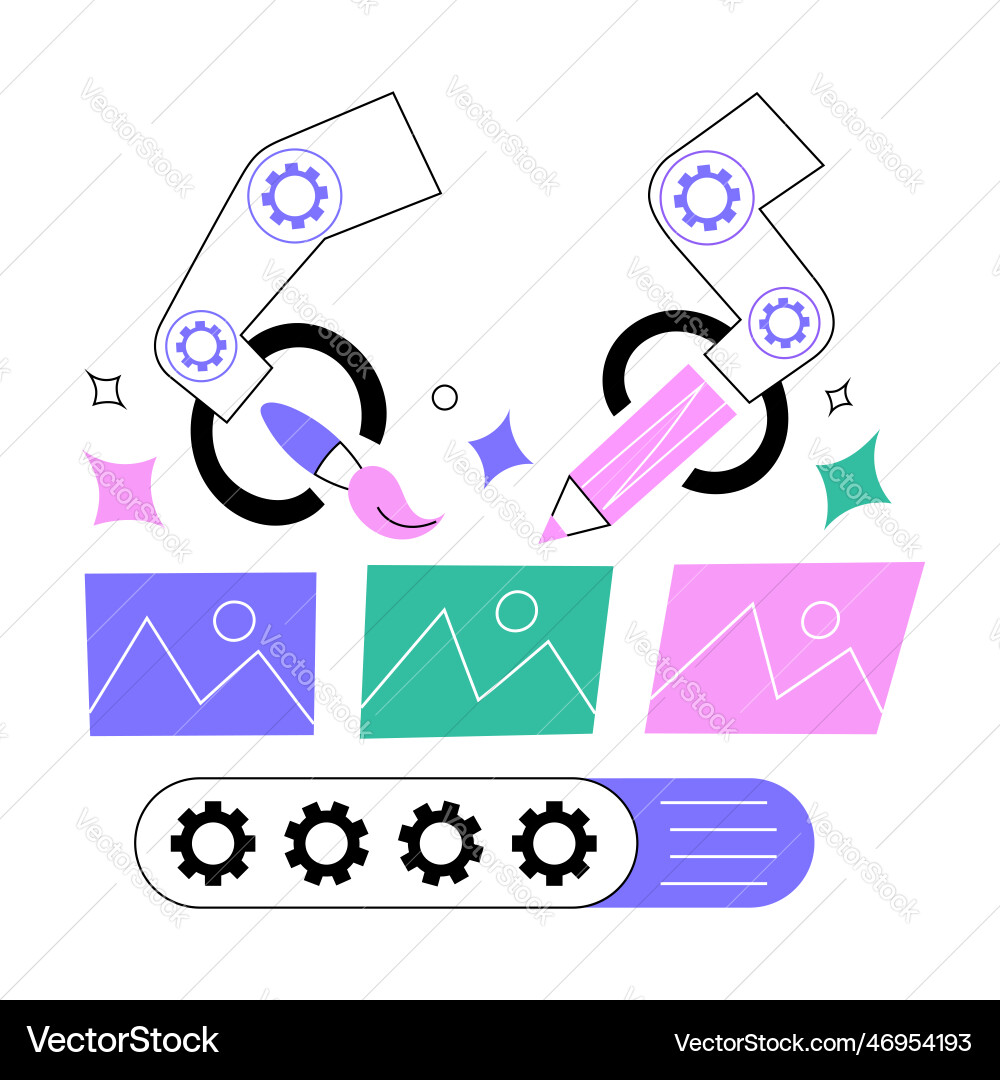 Ai generating images creating art on belt Ai generating images creating art on belt vector image