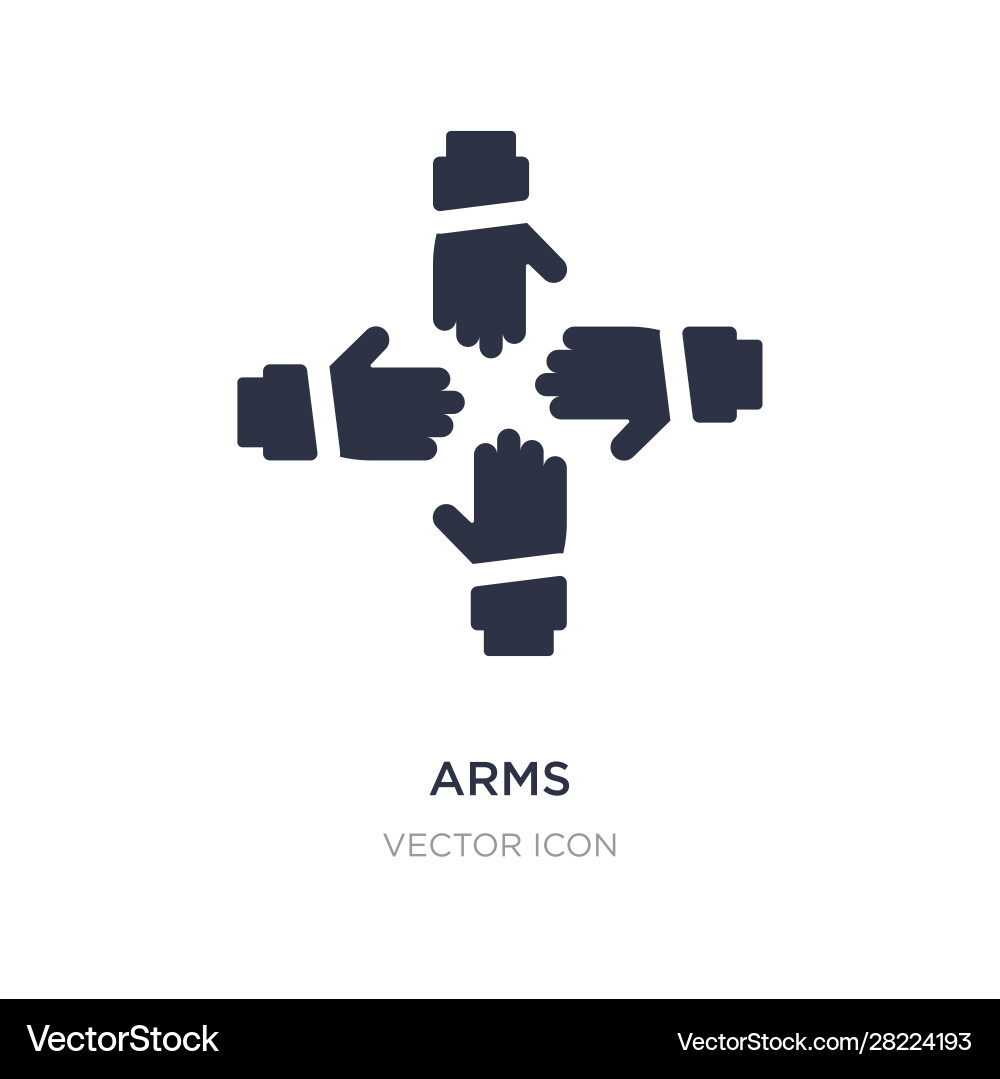 Arms icon on white background simple element from vector image