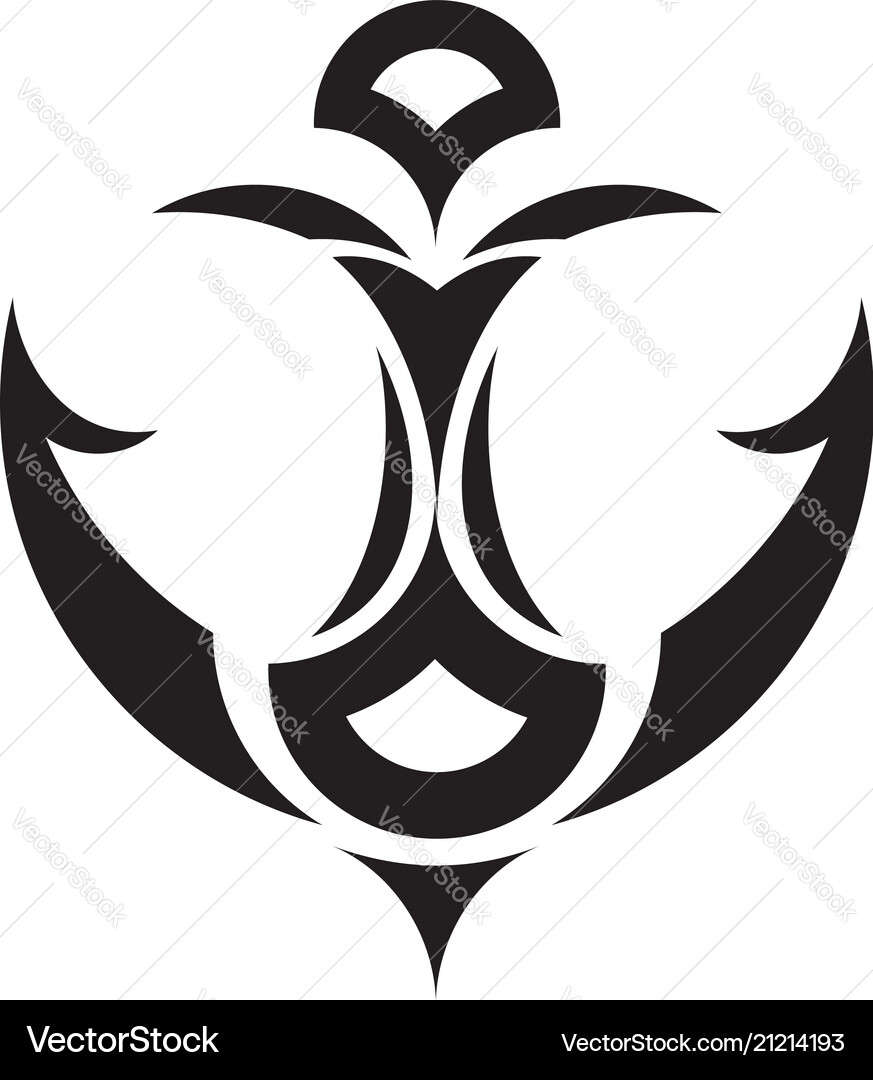 Boho anchor icon simple style Vector Image