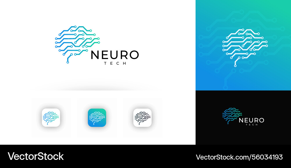 Brain circuit design with branching tech lines Brain circuit design with branching tech lines vector image
