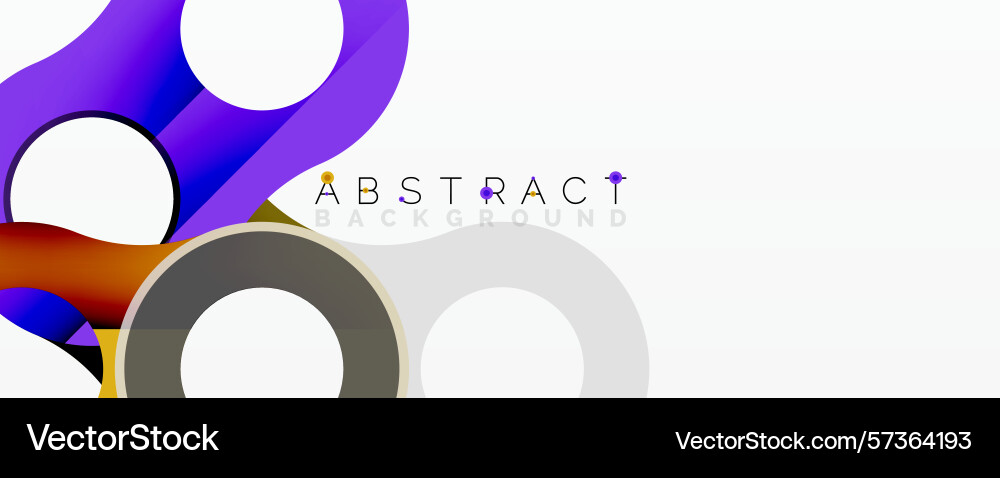 Bright abstract design features overlapping Vector Image