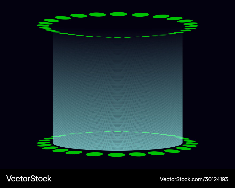 Circular base with light shining upwards display Circular base with light shining upwards display vector image