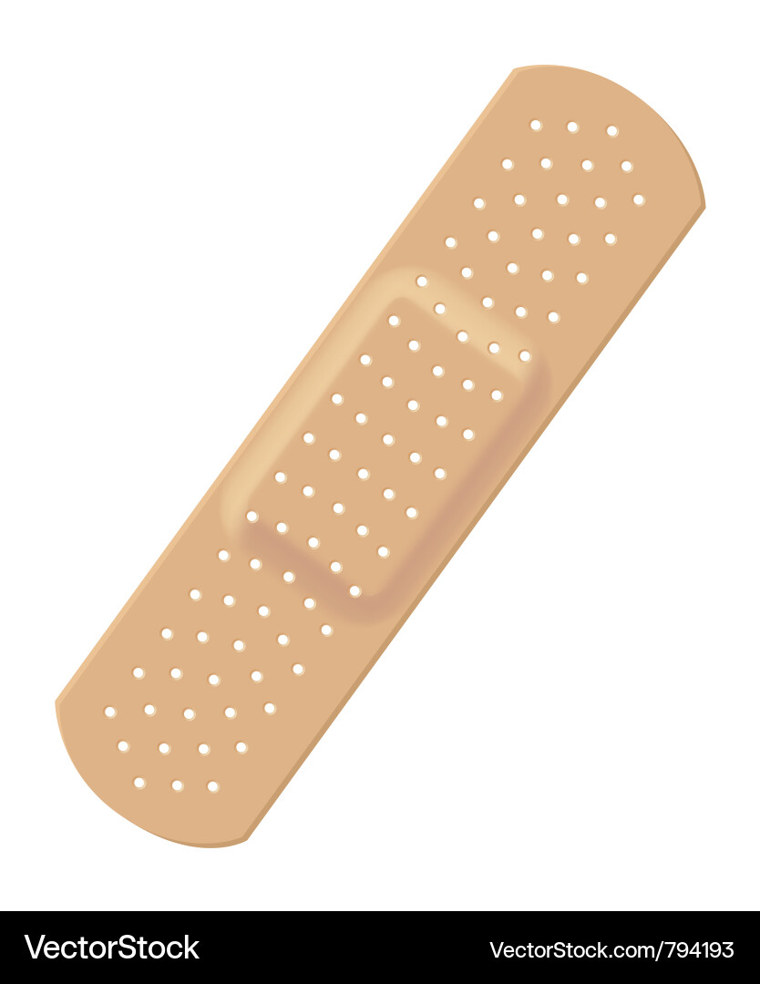 Close-up Bandage - Skin Tone Vector Image