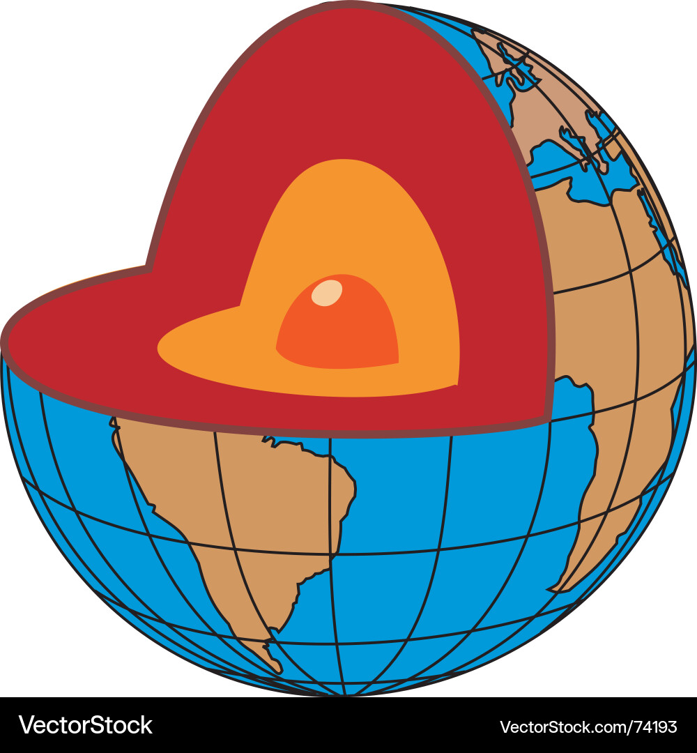 Earth's Core Structure Vector Image