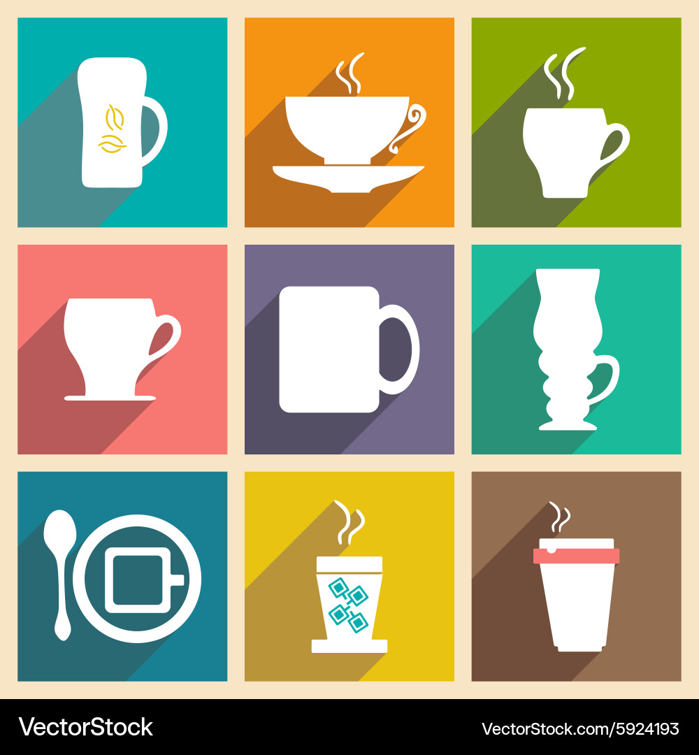Flat with shadow concept and mobile application vector image