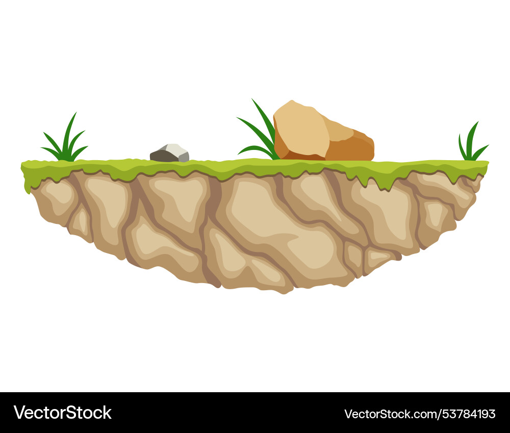 Floating island design element for a fantasy Floating island design element for a fantasy vector image