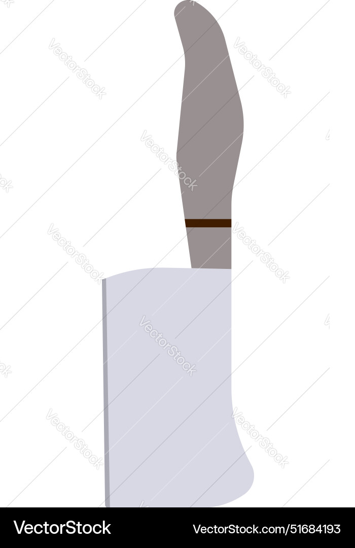 Knife protruding from white box Royalty Free Vector Image