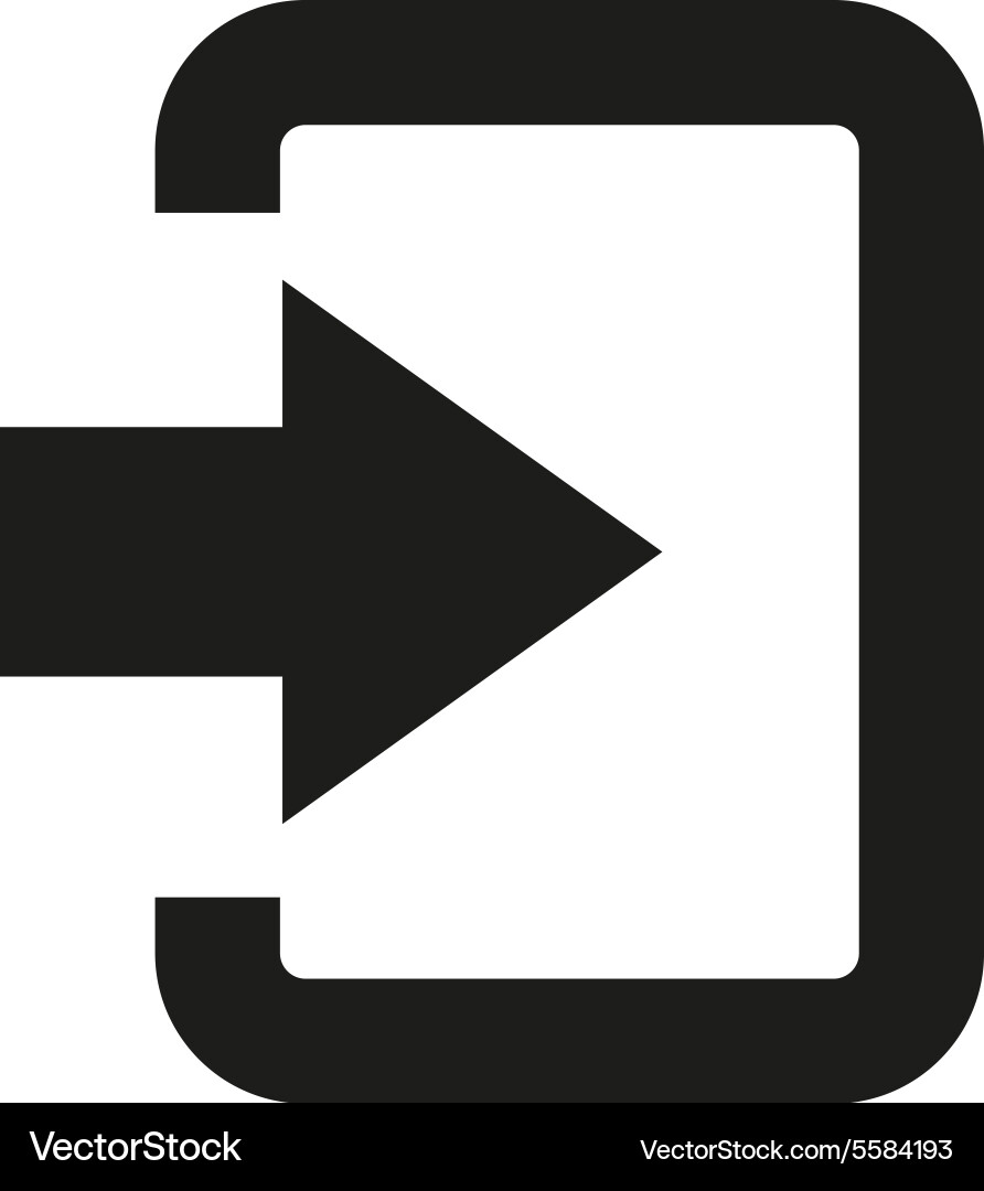 Login Icon - Access & Authentication vector image