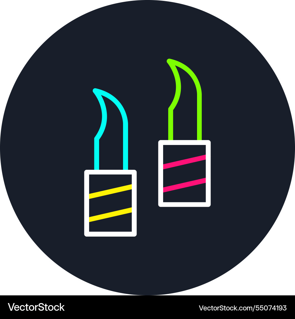 Nekode line multi color icon Vector Image