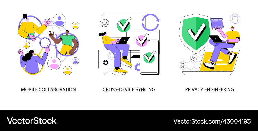 Networking app software abstract concept Networking app software abstract concept Vector Image