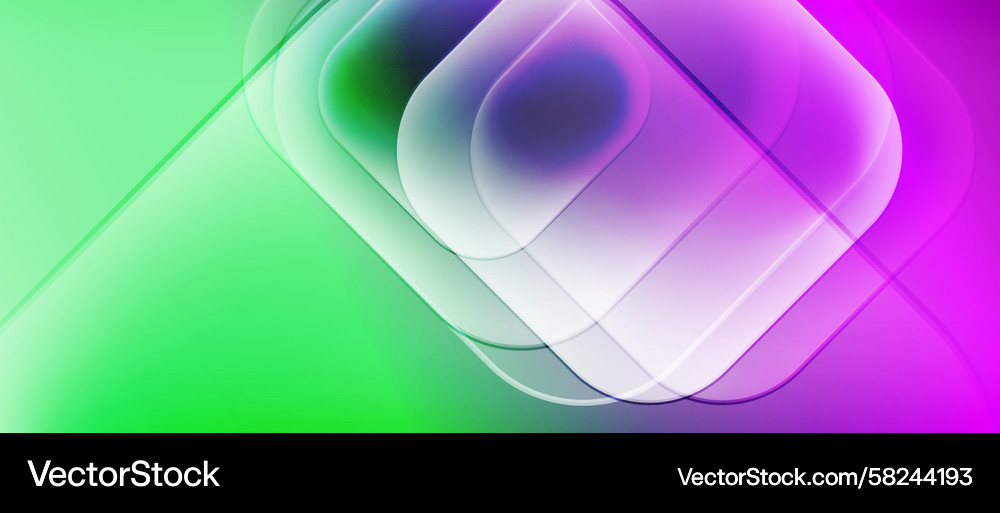 Overlapping Gradient Squares Vector Image