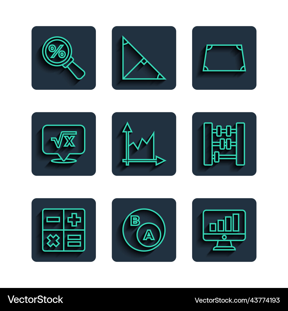 Set line calculator math is subset of b vector image