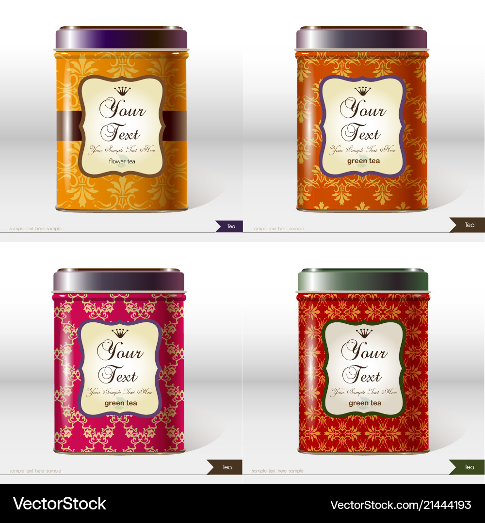 Set of four box with place for your text Vector Image