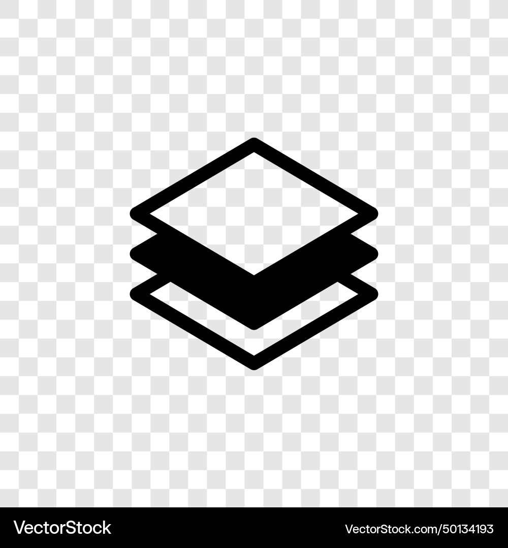 Stack layers with black color Stack layers with black color vector image