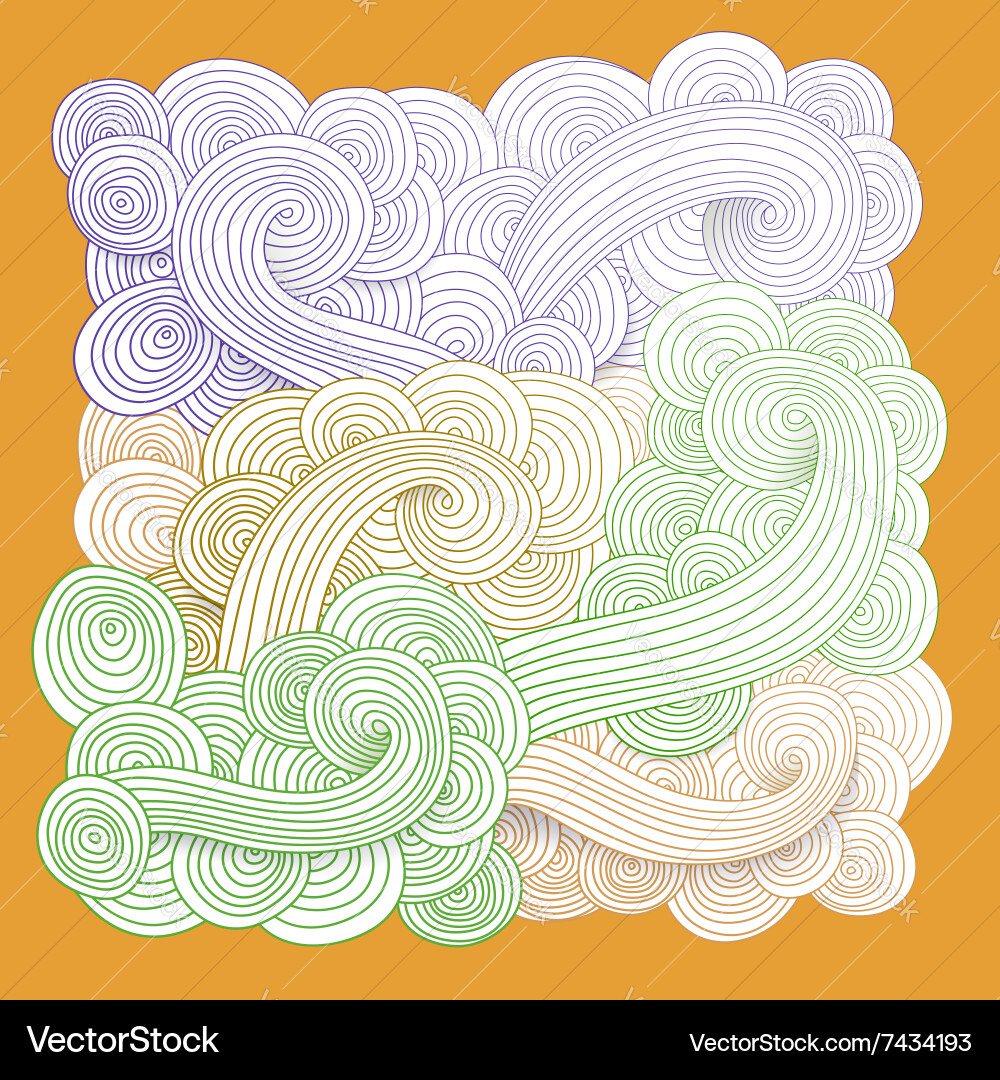 Tangled pattern waves background Vector Image