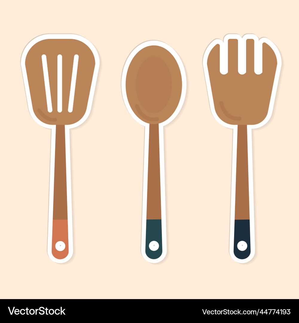 Utensil kitchen equipment sticker clipart – Royalty-Free Vector |  VectorStock, image size:1000x1080
