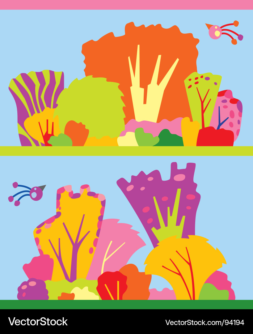 Abstract autumn trees Vector Image