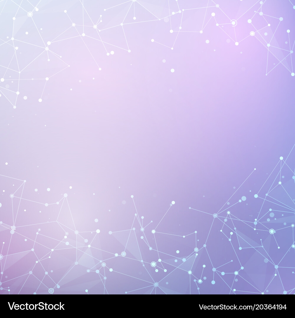Abstract low poly technology background node vector image