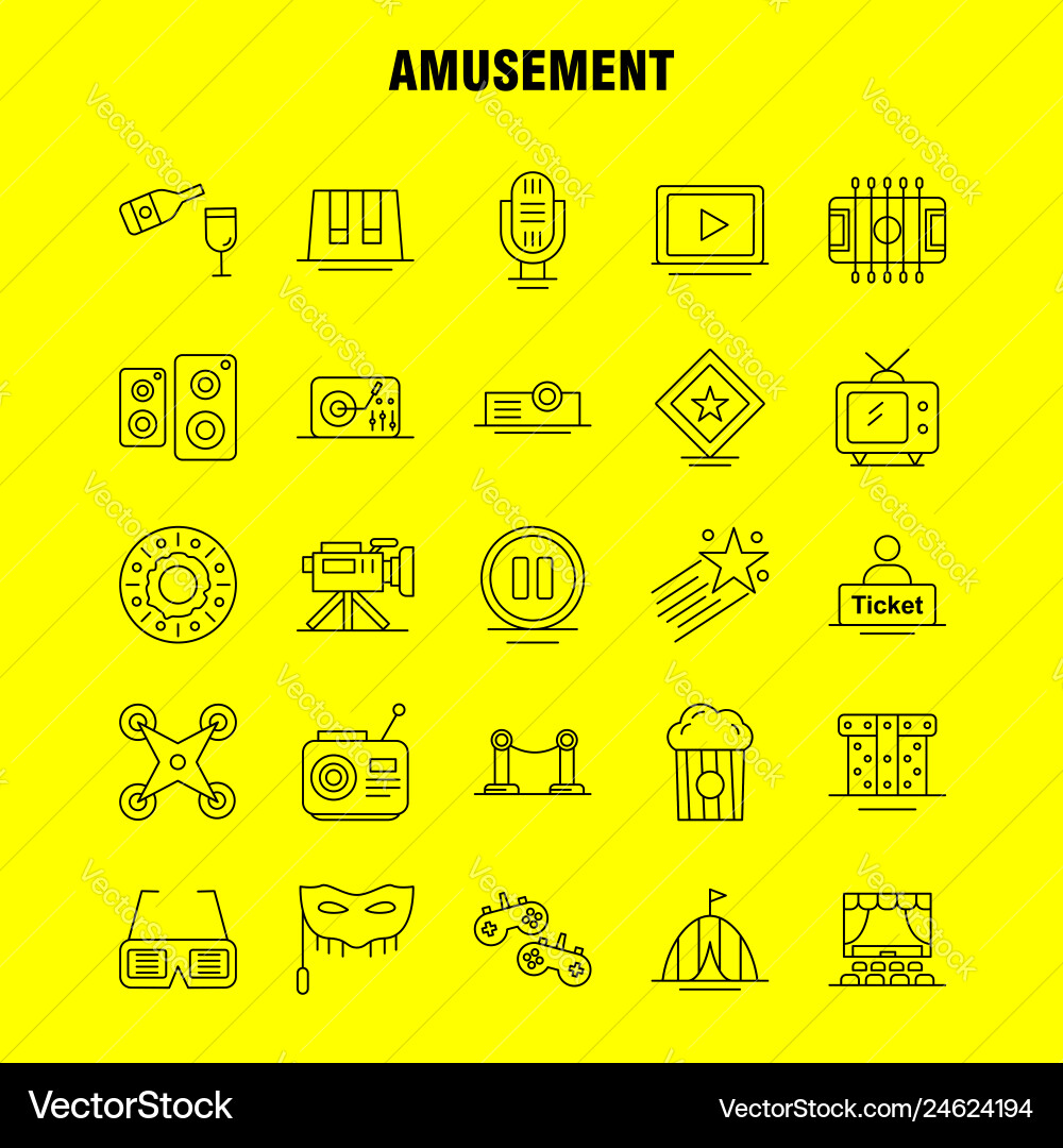 Amusement line icon for web print and mobile uxui Amusement line icon for web print and mobile uxui vector image