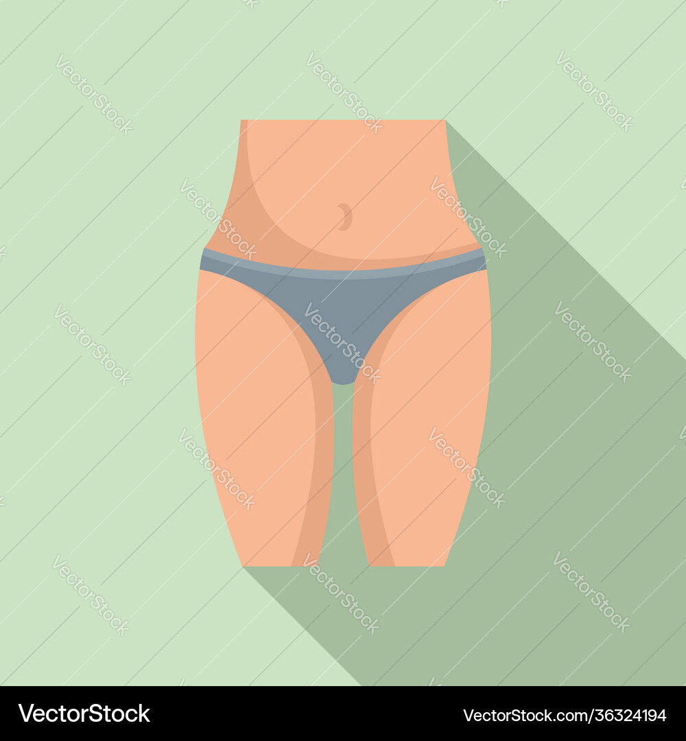 Bikini laser hair removal icon flat style Vector Image