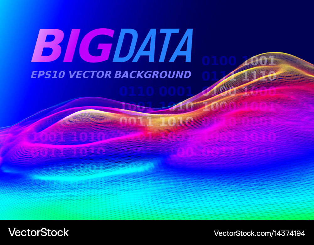 Colorful 3D Data Graph vector image