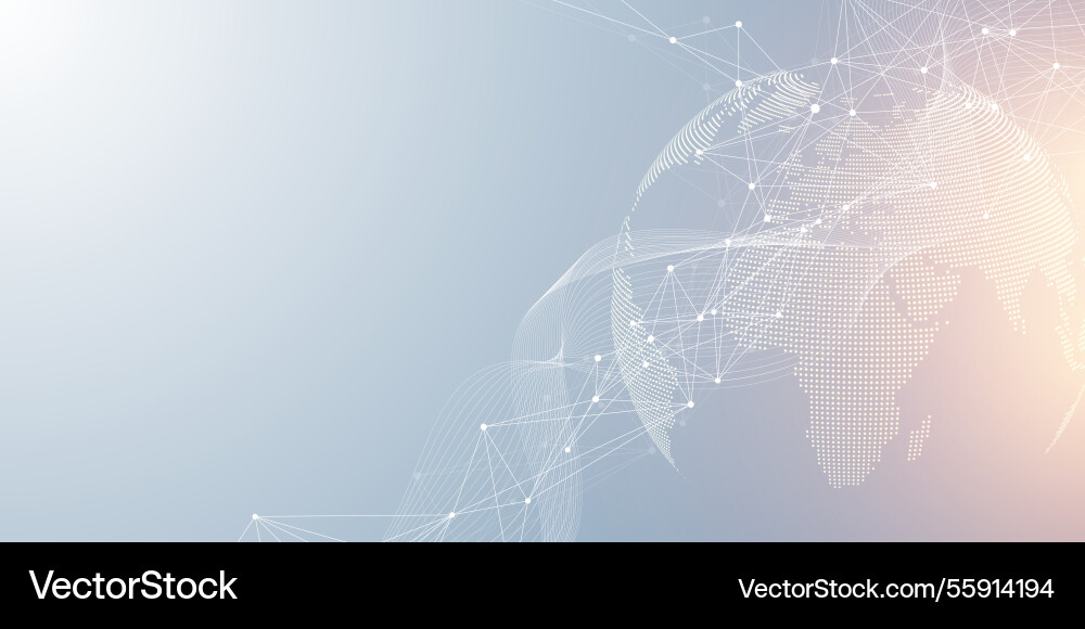 Global network connection banner design template Global network connection banner design template vector image