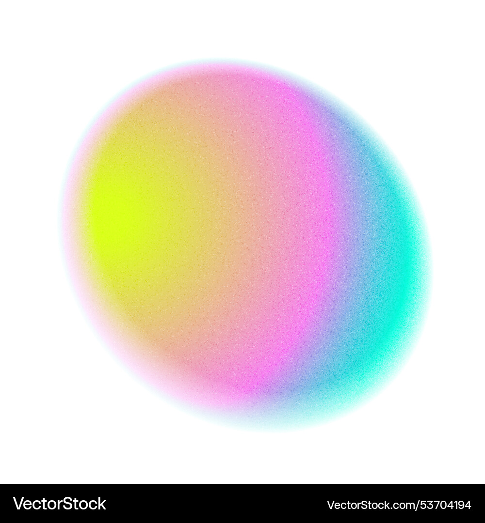 Iridescent color circle gradient noise gradation Iridescent color circle gradient noise gradation vector image