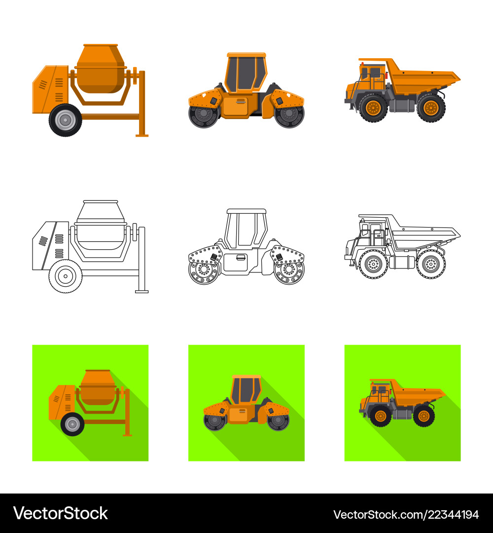 Isolated object of build and construction icon Isolated object of build and construction icon vector image