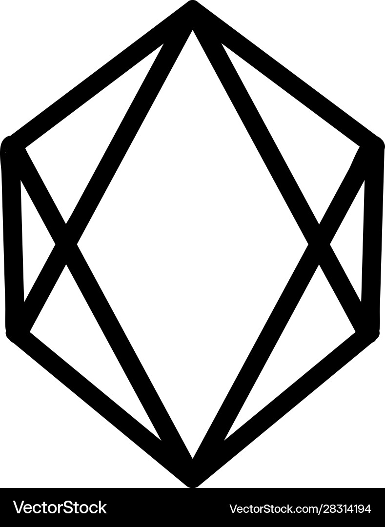 Jade icon isolated contour symbol Jade icon isolated contour symbol vector image