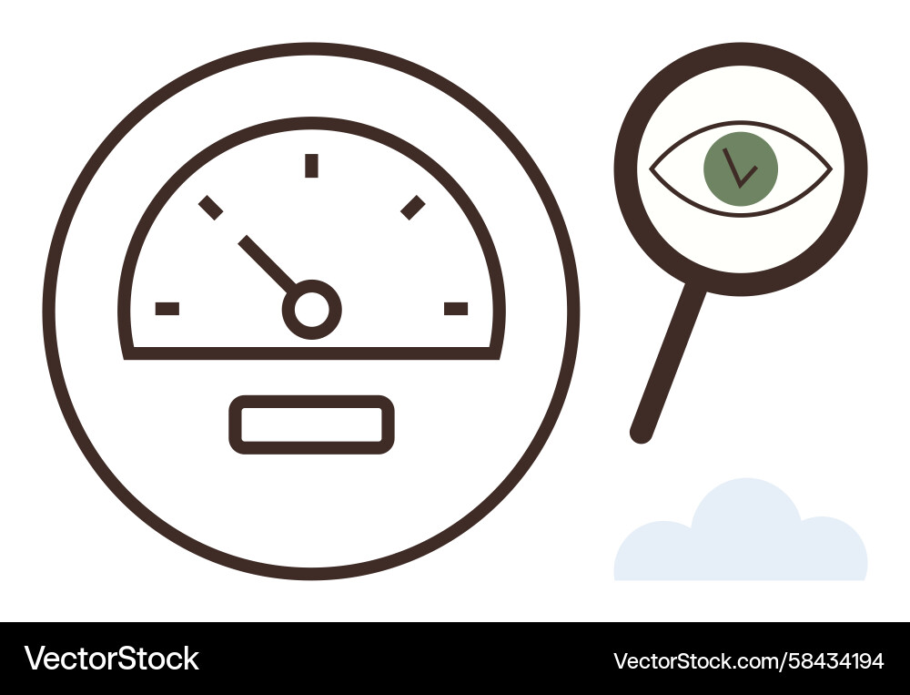 Precision Analysis Speedometer Vector Image