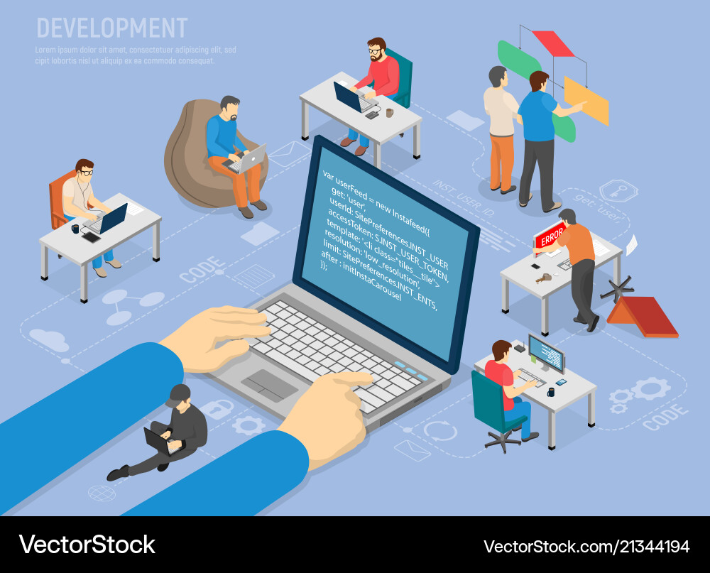 Programming Development Poster vector image