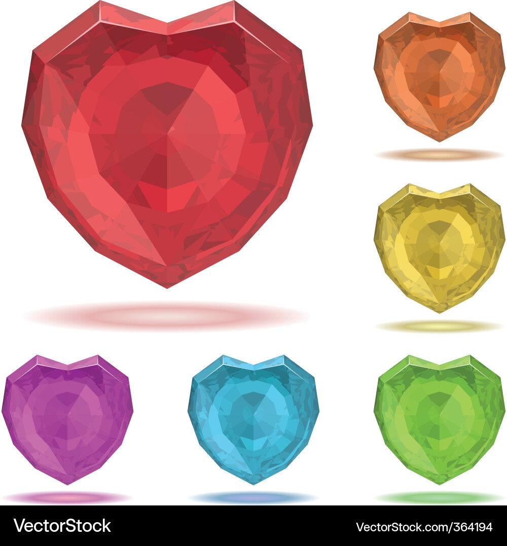 Ruby heart Vector Image