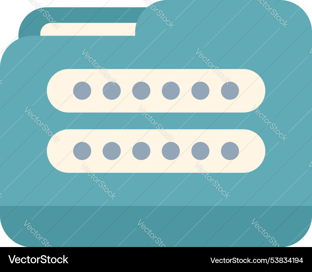 Secure folder with password containing Secure folder with password containing Vector Image