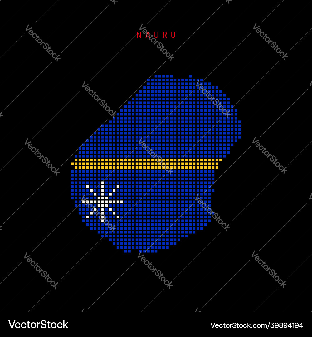 Square dots pattern map of nauru dotted pixel Square dots pattern map of nauru dotted pixel Vector Image
