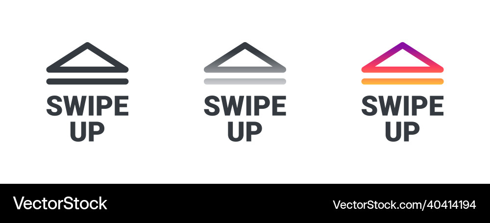 Swipe up arrows icons template buttons Swipe up arrows icons template buttons vector image