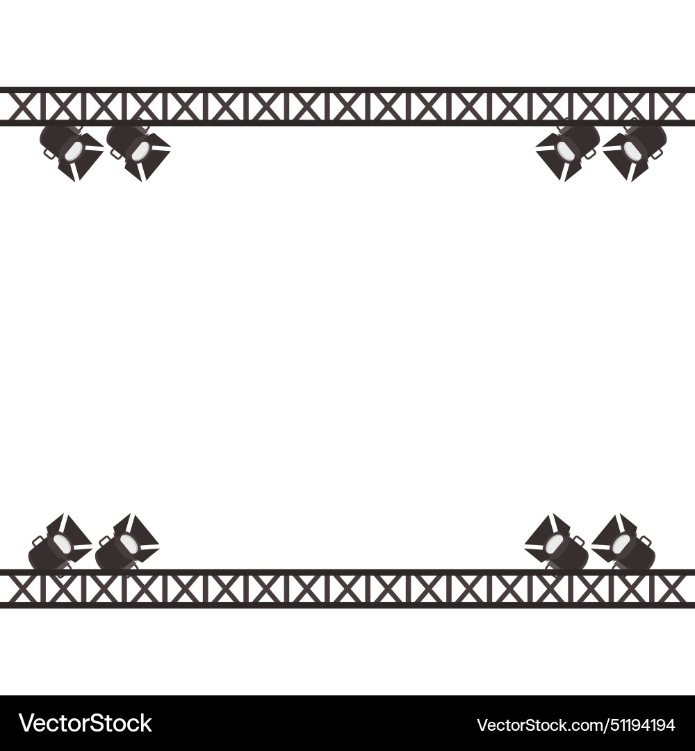 Template of framework with projectors spot light Vector Image