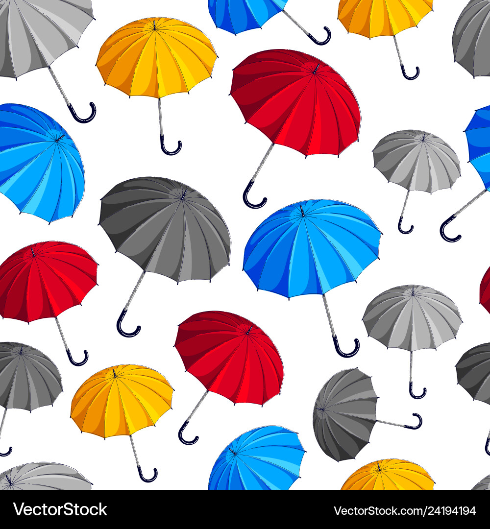 Umbrellas seamless background weather Vector Image