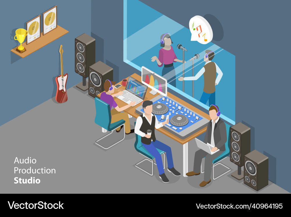 3d isometric flat conceptual Royalty Free Vector Image