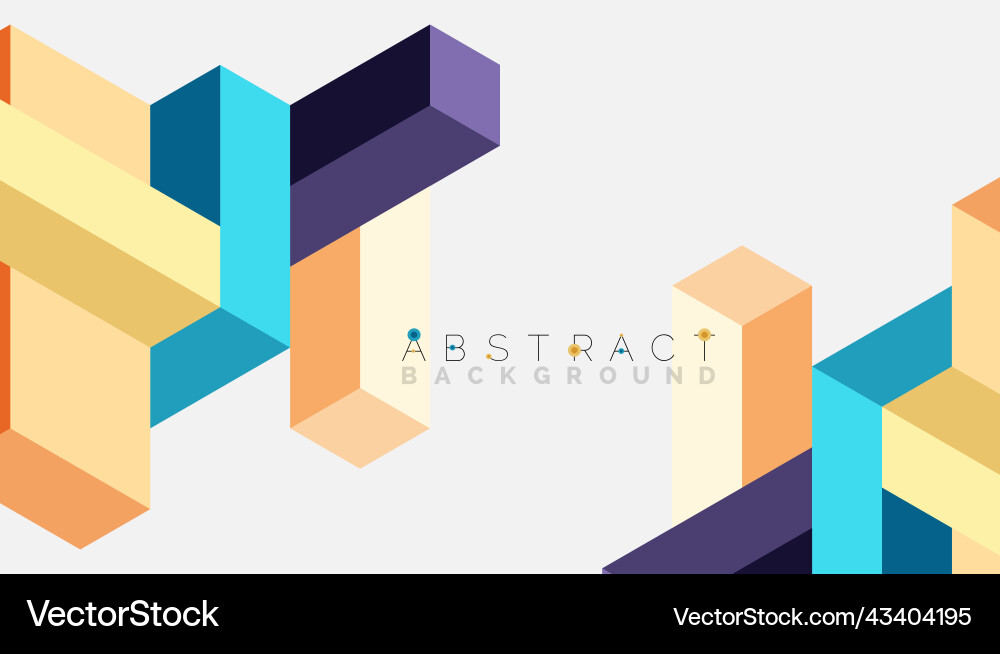 Abstract background 3d cubes cubic elements vector image