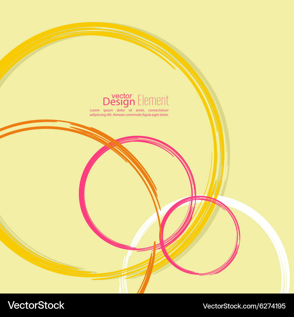 Abstract background with colored circles vector image
