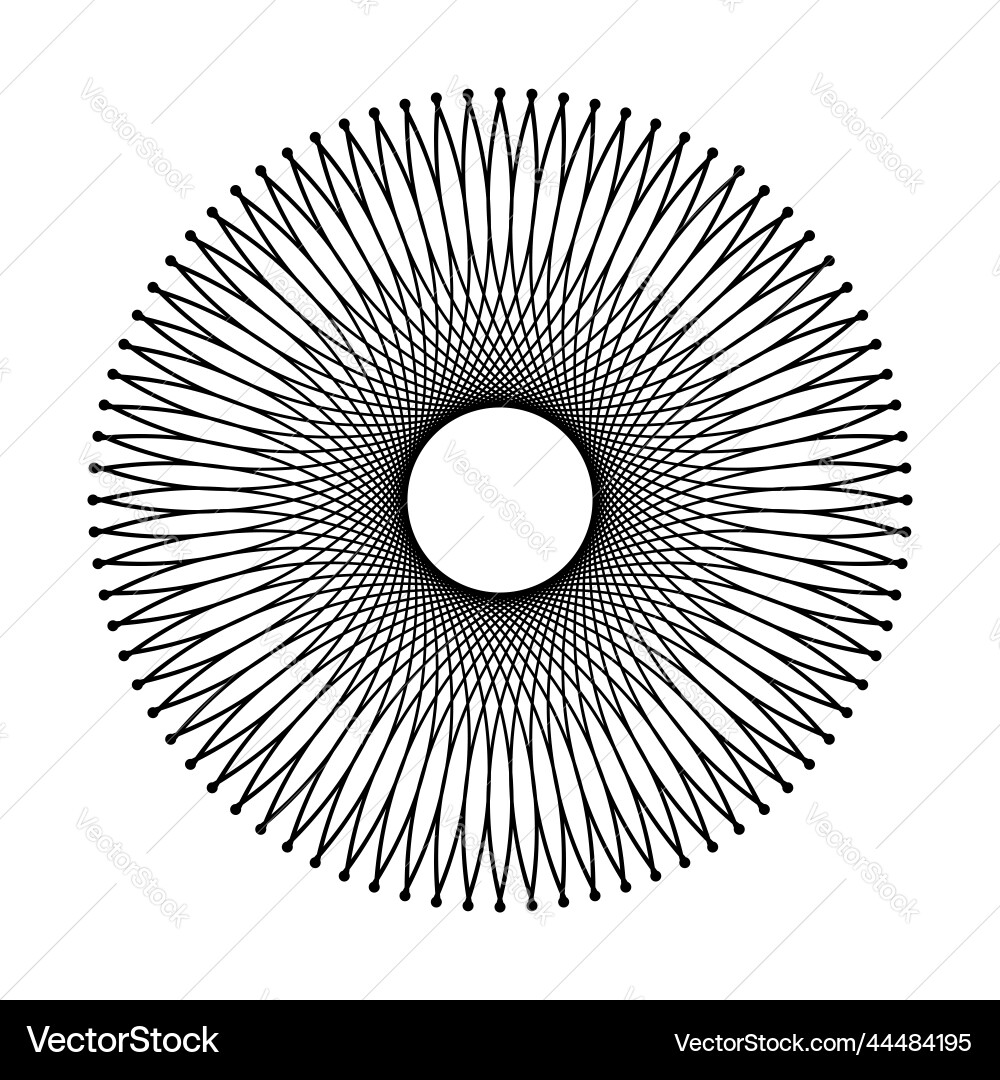 Abstract circle radial pattern round design Abstract circle radial pattern round design Vector Image