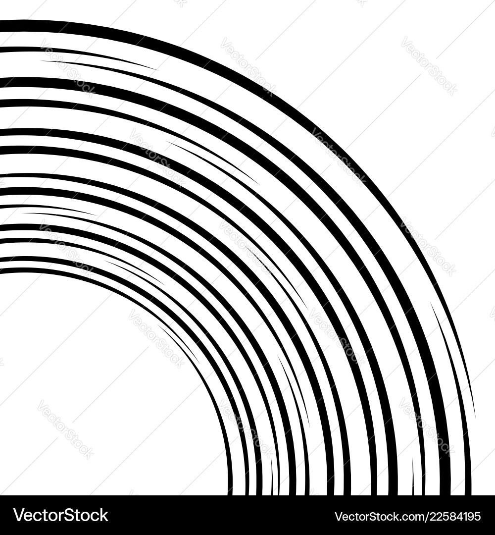 Curved Line Art Element vector image