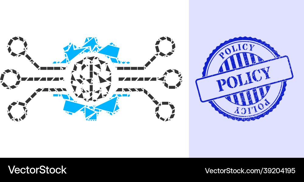 Fragment mosaic artificial intellect icon Vector Image